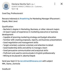 Marketing Manager Placement Depok, West Java